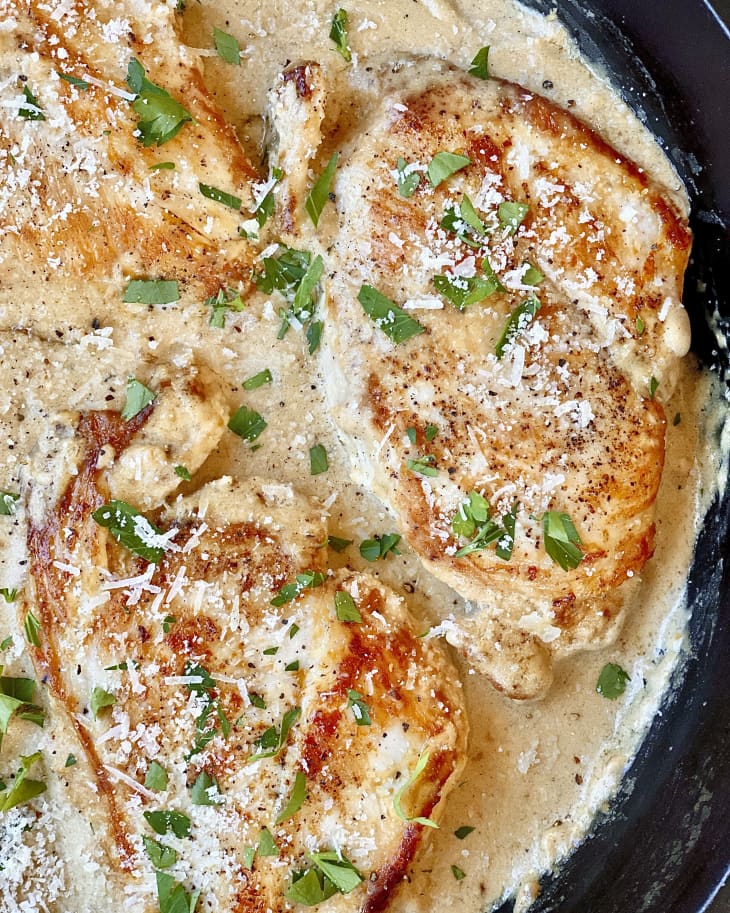 Garlic Parmesan Chicken Recipe (Creamy, OneSkillet) The Kitchn